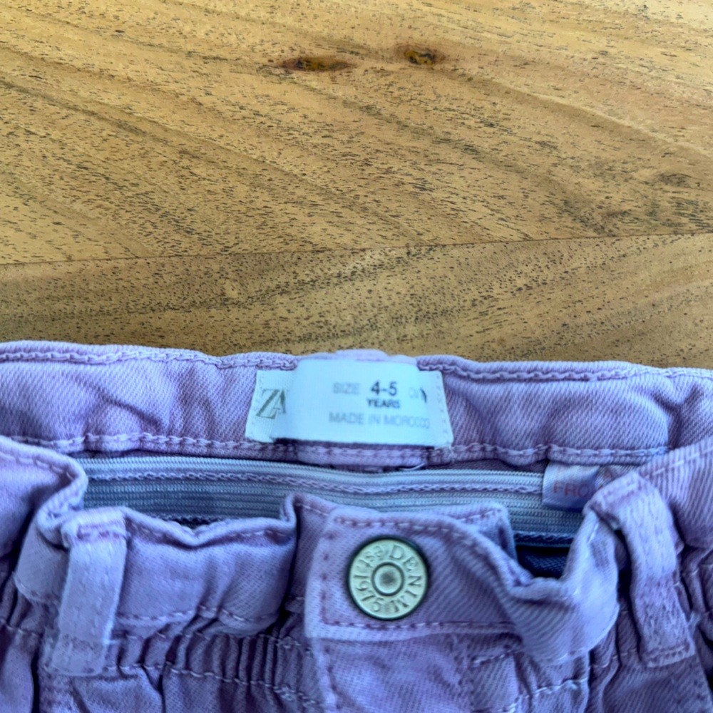 Zara girl pant , cotton , for age 4-5